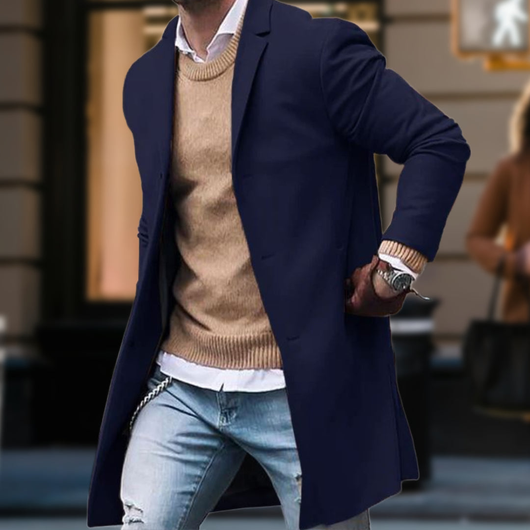 Lars™ Kurtka Elegancki płaszcz średniej długości